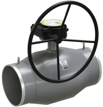 Кран шаровый LD КШЦПР Gas 080.025.П/П.03. из стали 09Г2С Ду80 Ру2,5МПа с редуктором в Пензе
